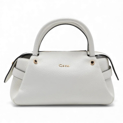 Cartera Mujer Dos Asas Pequeña Blanca Gacel