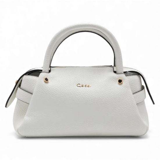 Cartera Mujer Dos Asas Pequeña Blanca Gacel