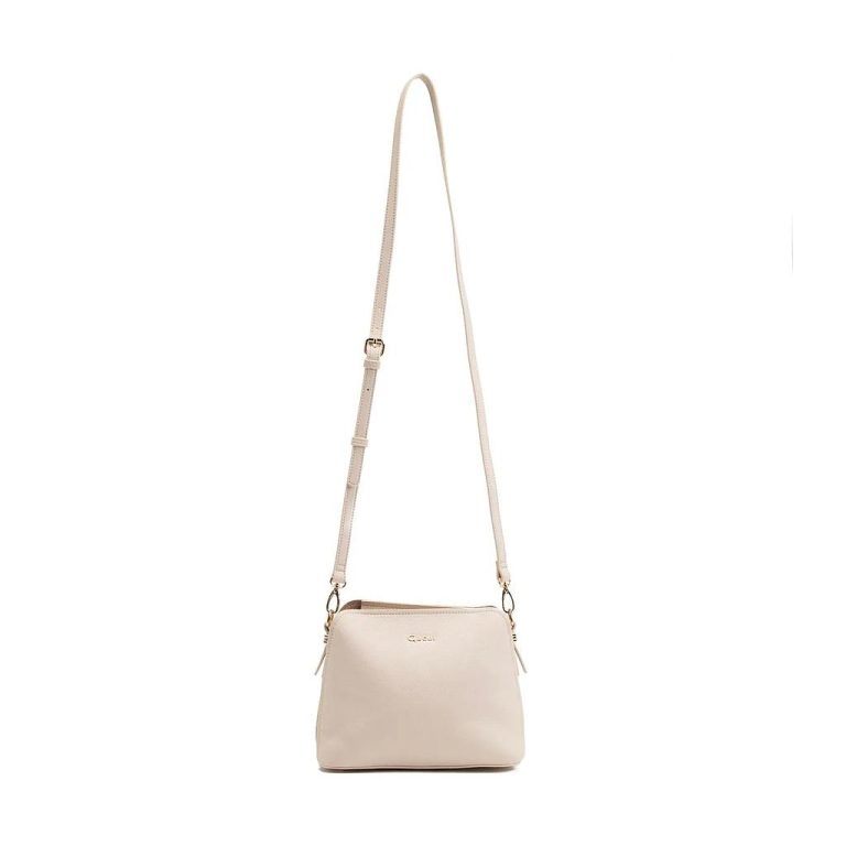 Cartera Bandolera Grande Blanco Graneado Gacel