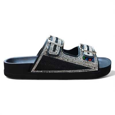 Sandalia Mujer Sintetico Negro Diamond Bonny Franco