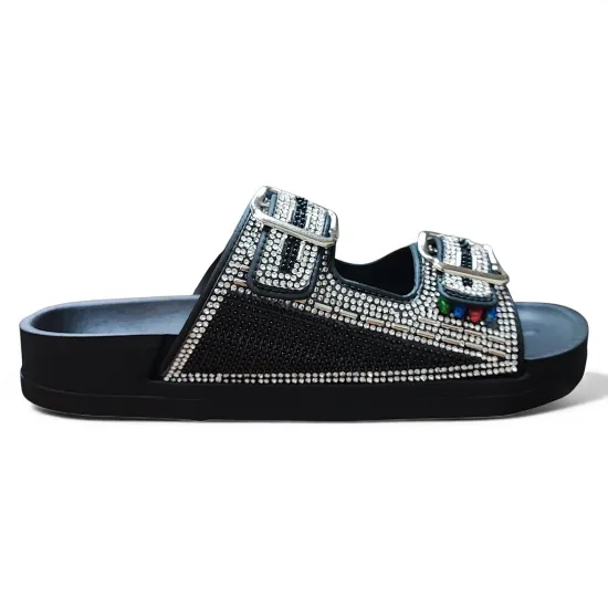 Sandalia Mujer Sintetico Negro Diamond Bonny Franco