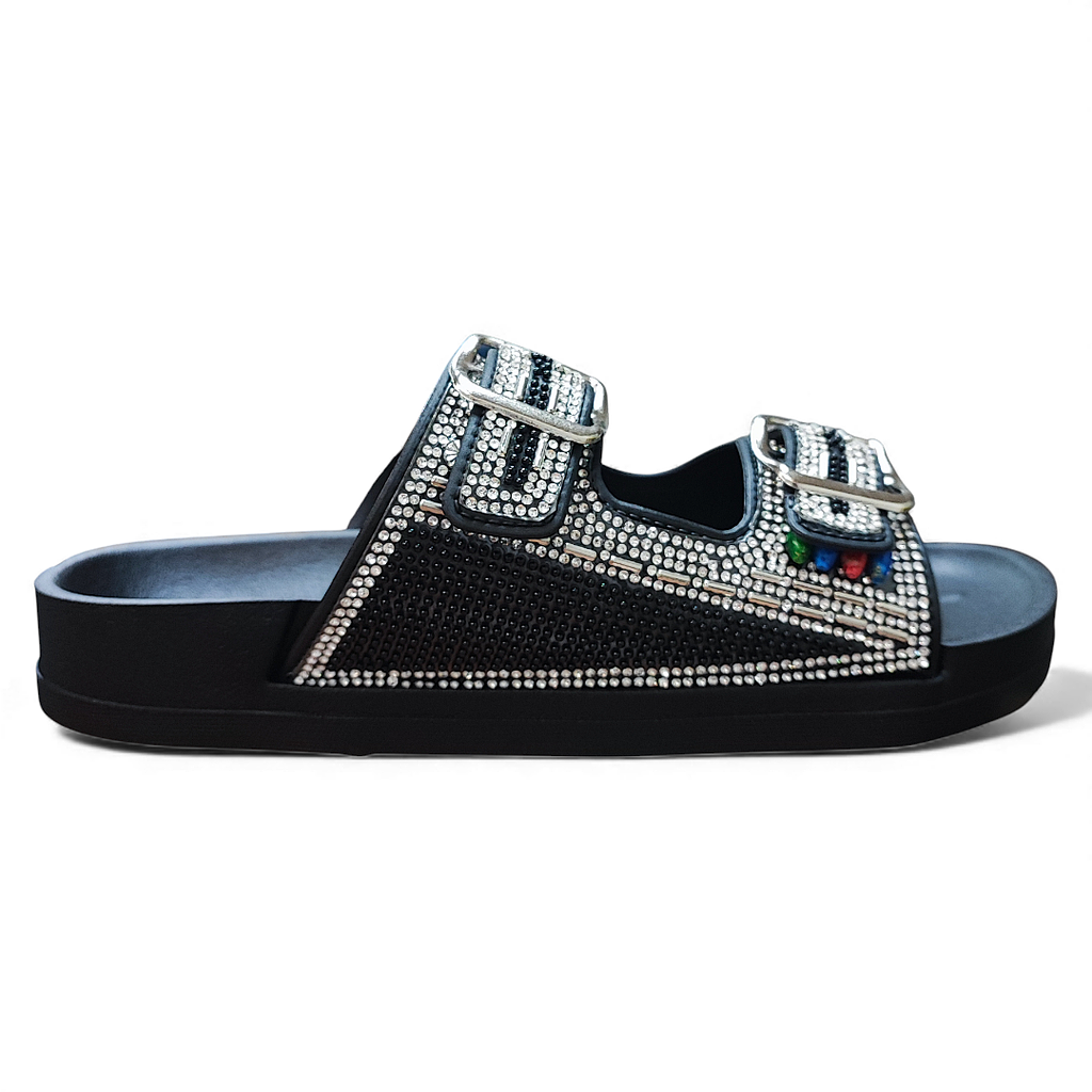 Sandalia Mujer Sintetico Negro Diamond Bonny Franco