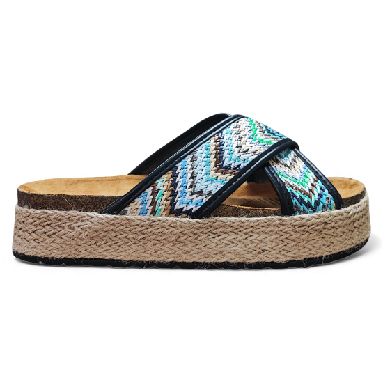 Sandalia Mujer Sintetico Negro Riviera Bonny Franco