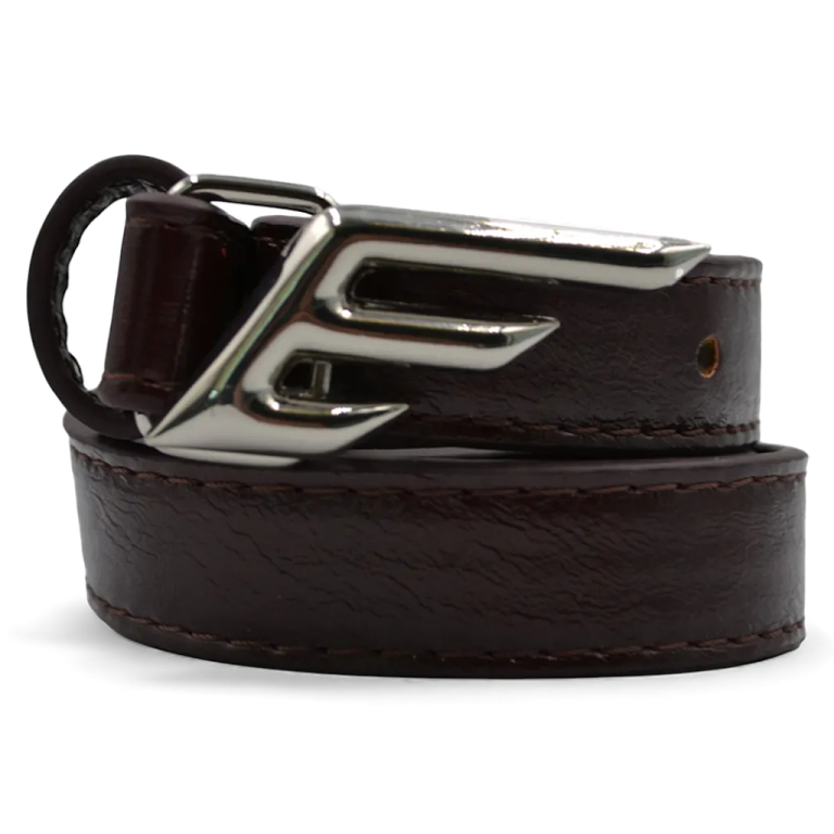 Cinturón Mujer Burdeo con Hebilla E-Wing Metálica 1,8 cm Ellus