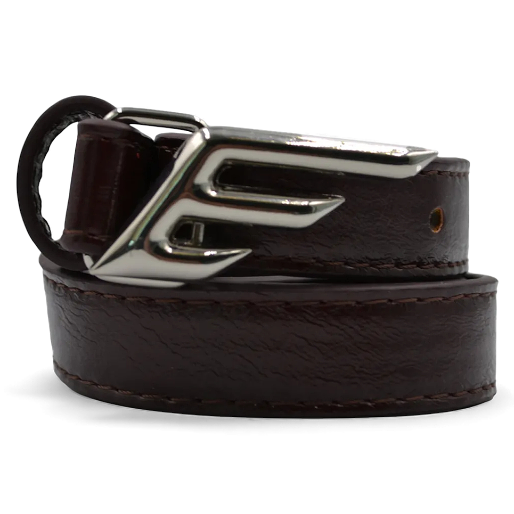 Cinturón Mujer Burdeo con Hebilla E-Wing Metálica 1,8 cm Ellus