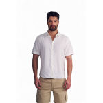 Camisa Hombre Manga Corta Blanco Linen Cotton Ellus
