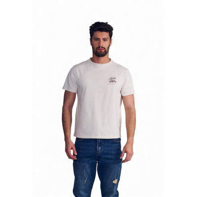 Polera Hombre Manga Corta Beige Garment Dye Negroni Ellus