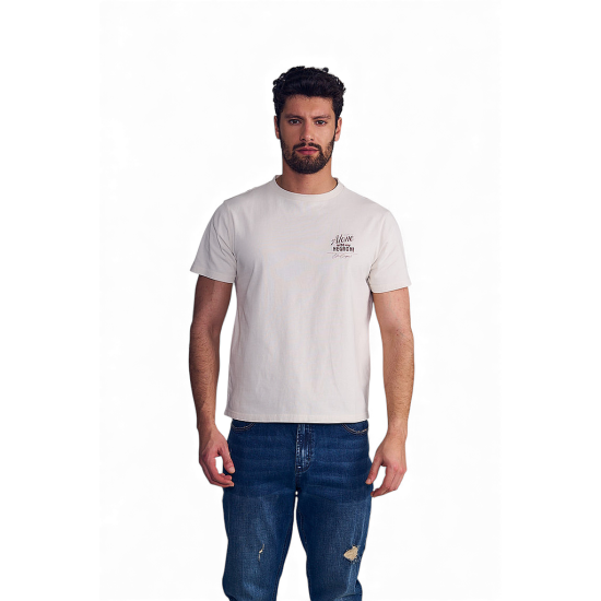 Polera Hombre Manga Corta Beige Garment Dye Negroni Ellus