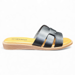 Sandalia Mujer Negra Ibiza Flat New Walk