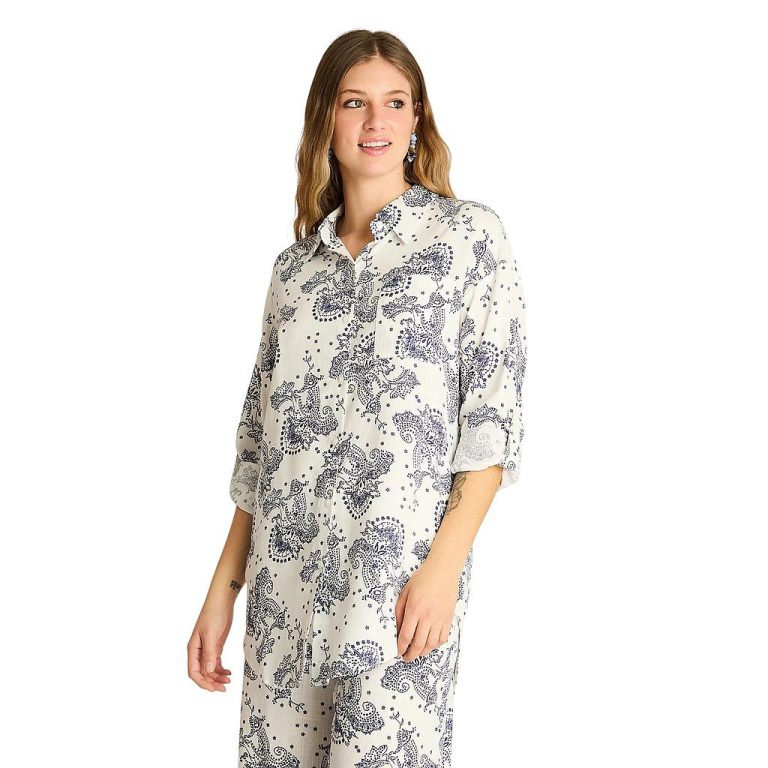 Blusa Blanco Estampado Mediterráneo Ldp