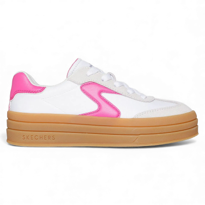 Zapatilla Niña Zinger Lift Homecoming Star Blanco Rosado Skechers