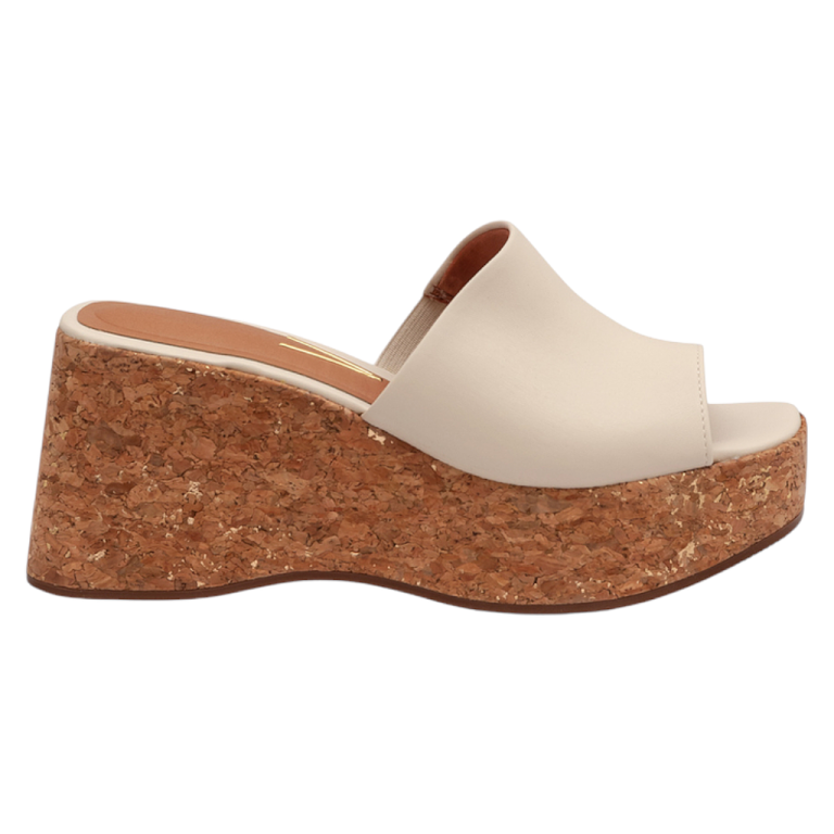 Sandalia Mujer Pelica Beige Plataforma Vizzano
