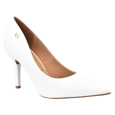 Zapato Mujer Taco Aguja Blanco Elegante Stiletto Vizzano