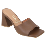 Sandalia Mujer Pelica Capuccino Taco Cuadrado Vizzano