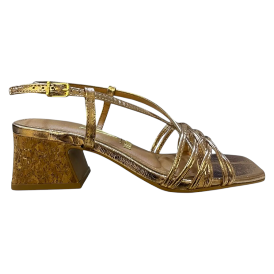 Sandalia Mujer Metalizado Milano Dorado Vizzano