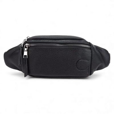 Cartera Beltbag Graneado Negro Gacel