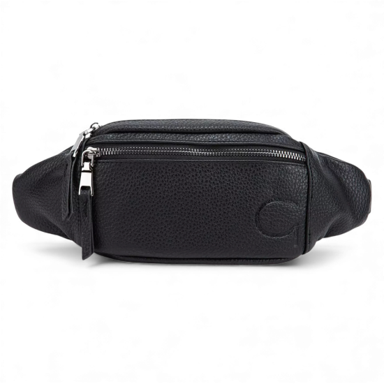Cartera Beltbag Graneado Negro Gacel