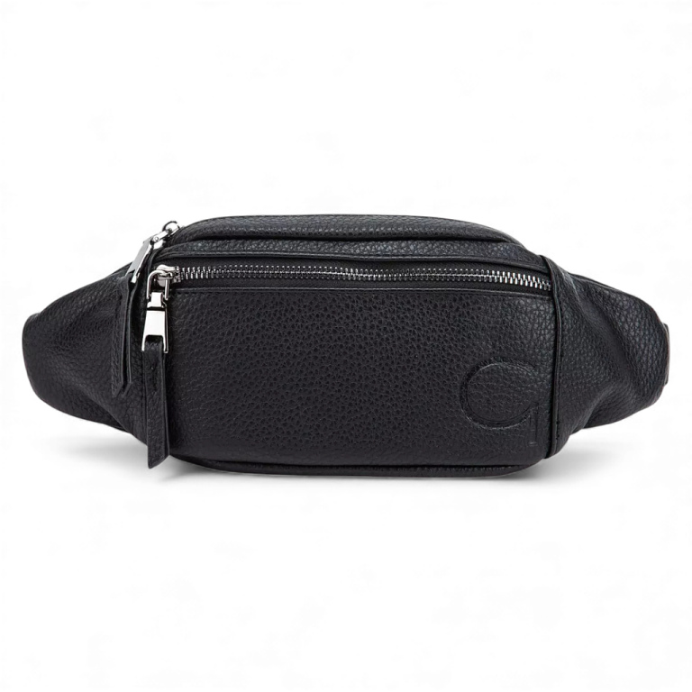 Cartera Beltbag Graneado Negro Gacel