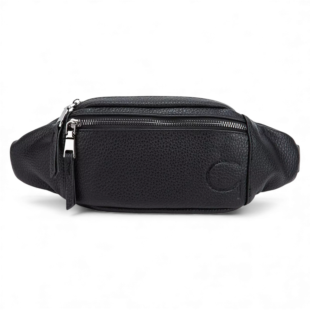 Cartera Beltbag Graneado Negro Gacel