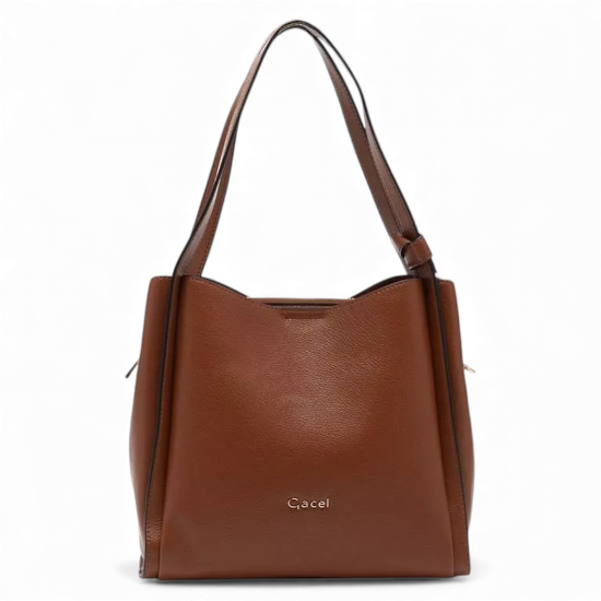 Cartera Dos Asas Pequeña CAR3347 Tostado Gacel