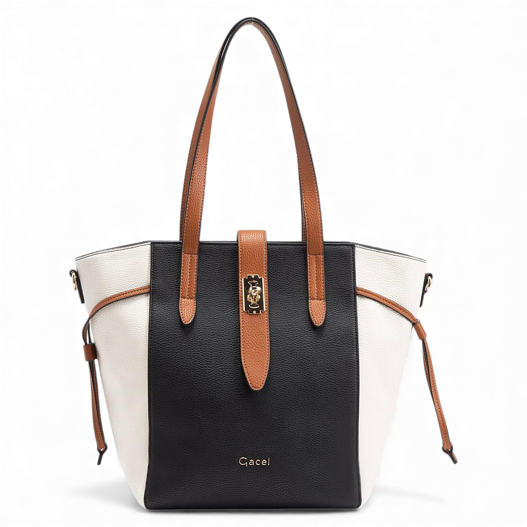 Cartera Dos Asas Mediana CAR3349 Negro Gacel