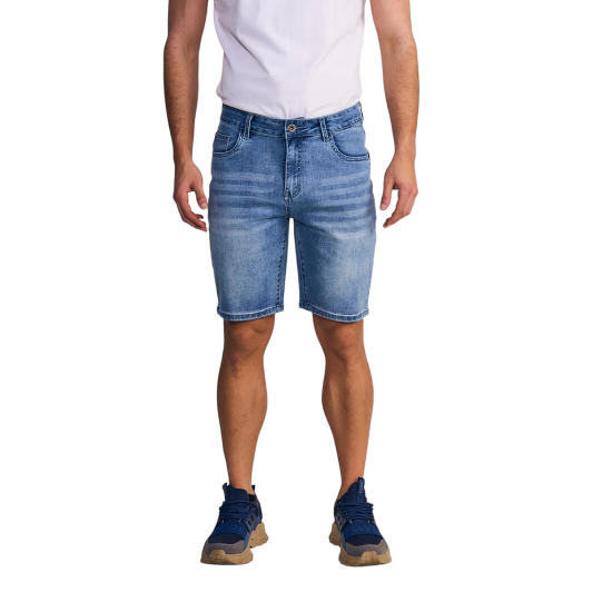 Short Hombre Denim Bob Tiro Alto Azul Claro Ellus