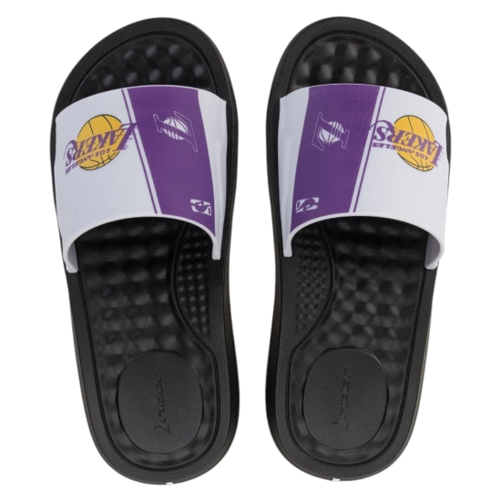 Sandalia Hombre Lakers NBA Blanco Violeta Rider