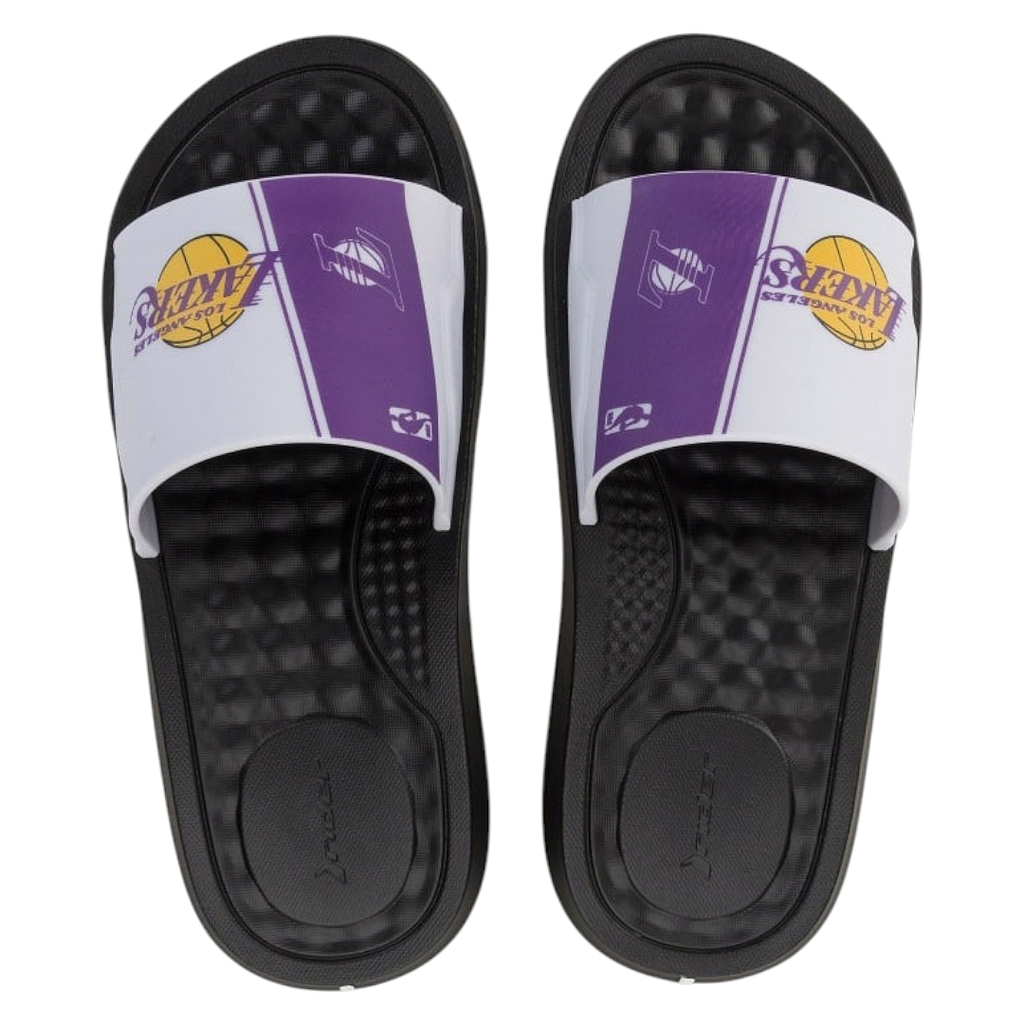 Sandalia Hombre Lakers NBA Blanco Violeta Rider