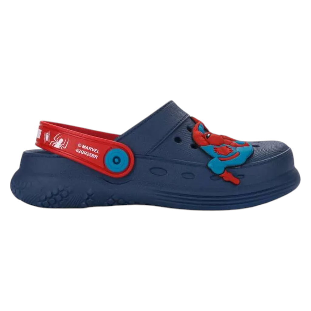 Sandalia Infantil Azul Rojo Spiderman Marvel Grendene