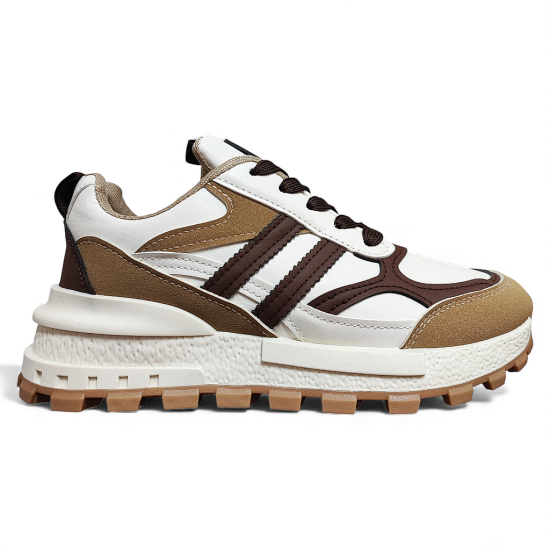 Zapatilla Mujer New Walk Urbana Camila Beige Plataforma Chunky