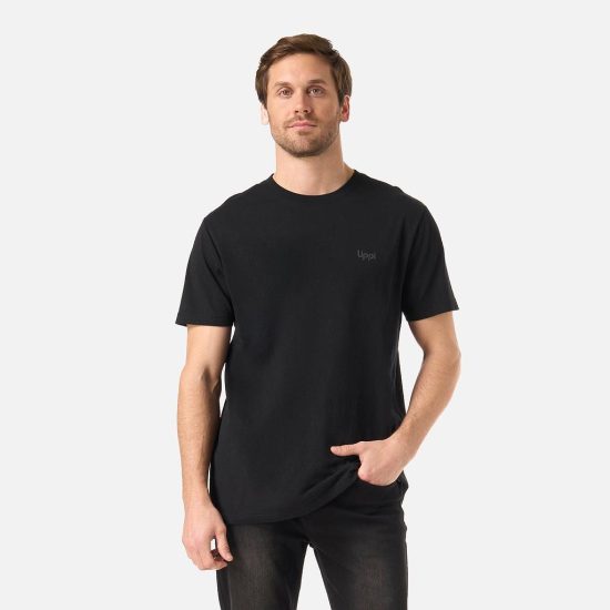 Polera Hombre  M Logo Back Print T-Shirt Negro Lippi