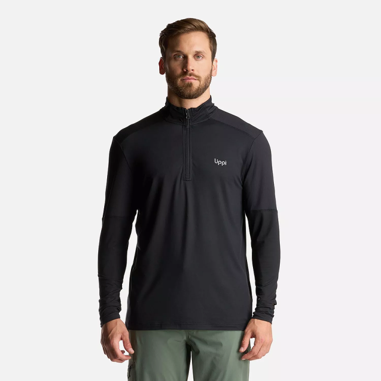 Poleron Hombre M Puerto Trucco 14 Zip Negro Lippi