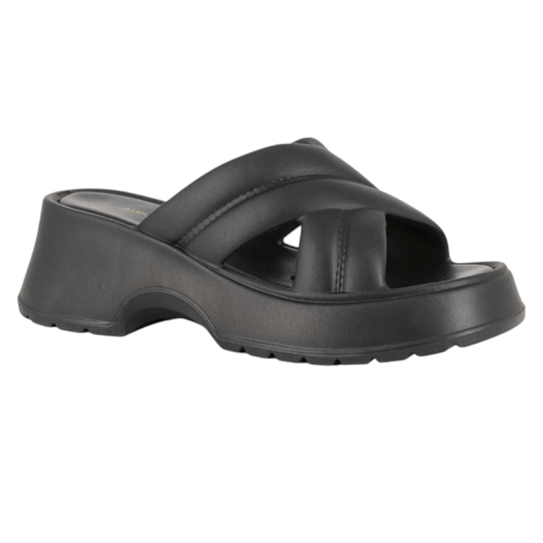 Sandalia Mujer Plataforma Roma Negra Alquimia