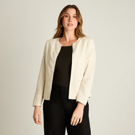 Blazer Mujer Crudo Estructurado Ldp