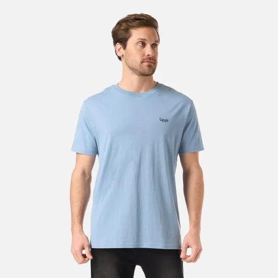 Polera Hombre Mountain Vibes T-Shirt Azul Piedra Lippi