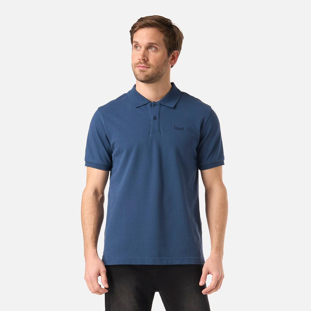 Polera Hombre M First Class Elastic Polo Azul Oscuro Lippi