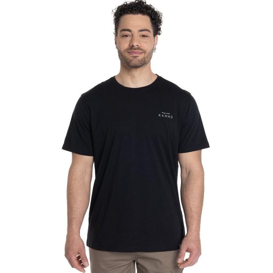 Polera Hombre Manga Corta Jersey Lifestyle Negro Kannu