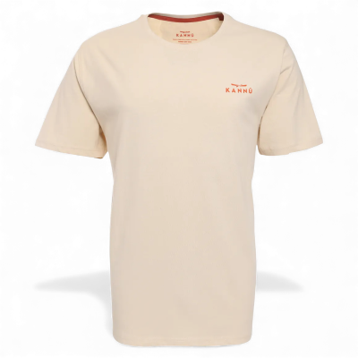 Polera Hombre Manga Corta Jersey Lifestyle Beige Kannu