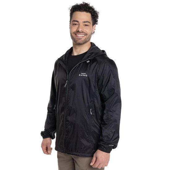 Cortaviento Hombre Empacable Outdoor Negro Kannu