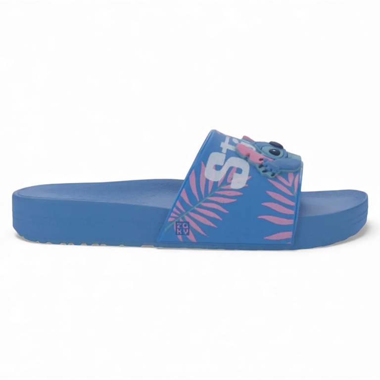 Sandalia Slide Mujer Zaxy Disney Azul Stitch con Estampado