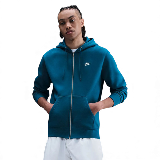 Poleron Club Sweatshirt Fleece with Hood Petrol Blue Nike