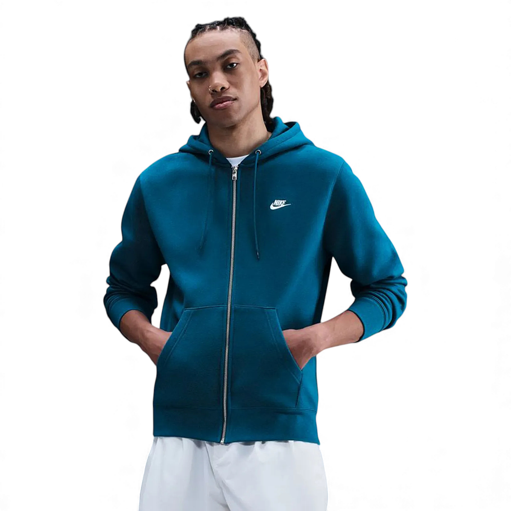 Poleron Club Sweatshirt Fleece with Hood Petrol Blue Nike