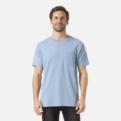 Polera Hombre Ulmo Pocket T-Shirt Azul Piedra Lippi