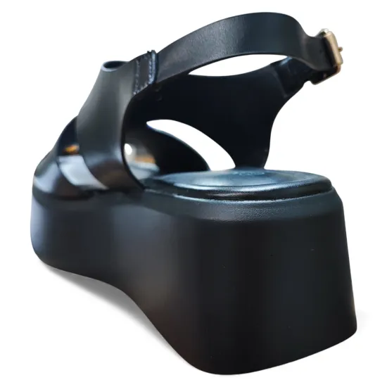 Sandalia Mujer Oasis Negro New Walk - Imagen 5