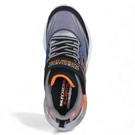 Zapatilla Niño S Lights Flex Glow Ultra Bksl Skechers - Imagen 2