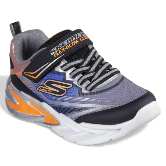 Zapatilla Niño S Lights Flex Glow Ultra Bksl Skechers - Imagen 5