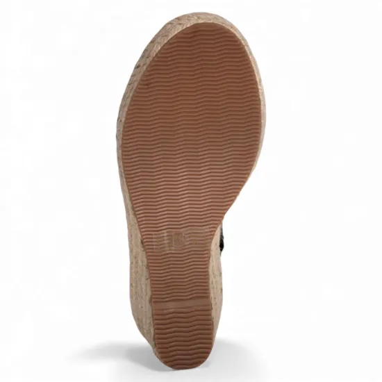 Sandalia Mujer Plataforma Yute Negra Serena Begoña - Imagen 5