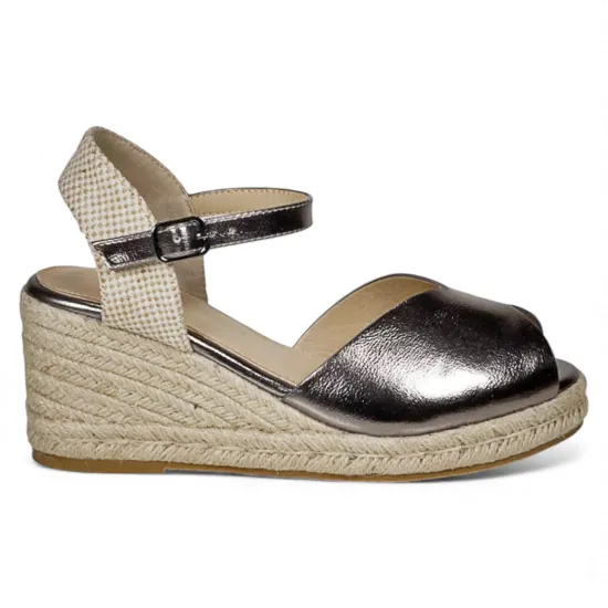 Sandalia Mujer Plataforma Yute Pewter Galatea Begoña - Imagen 3