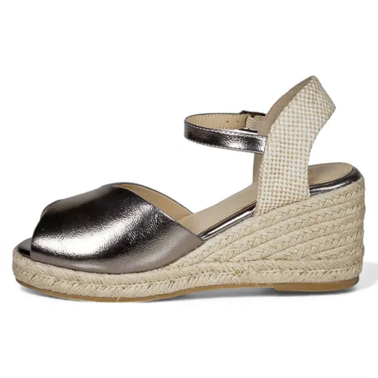 Sandalia Mujer Plataforma Yute Pewter Galatea Begoña - Imagen 4