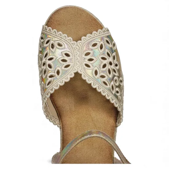 Sandalia Mujer Plataforma Yute Gold Aurora Begoña - Imagen 6